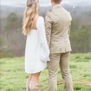 Stone cold fox white dress lace detail